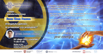 Plakat wykładu z cyklu Fizyka Warta Poznania pt. Energia odnawialna i jej magnetyzm