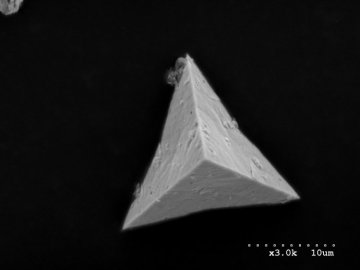 Fig 4 Various forms of bismuth ferrite BiFeO<sub>3</sub> micro- and nanocrystals (synthesis performed by dr. Katarzyna Chybczyńska)