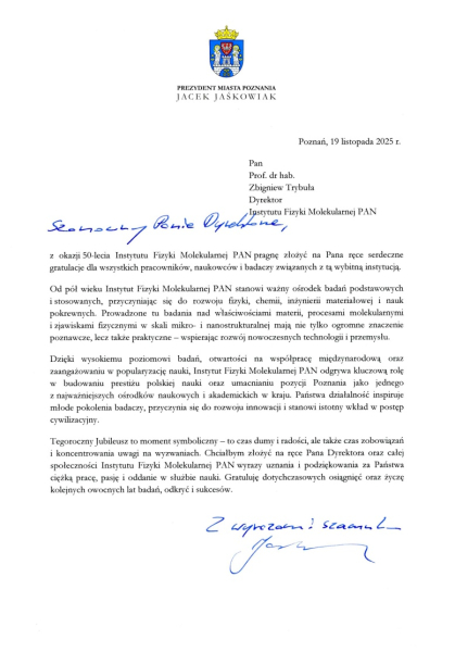 Prezydent Miasta Poznania - Jacek Jaśkowiak