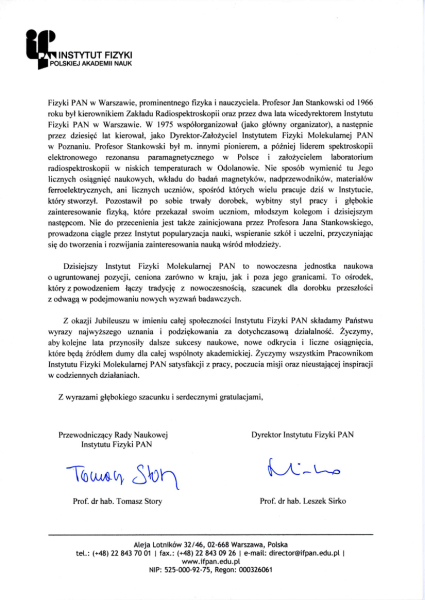 Instytut Fizyki PAN - Dyrektor Leszek Sirko_2