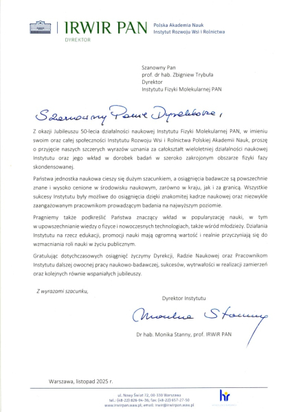 Instytut Rozwoju Wsi i Rolnictwa PAN - Dyrektor Monika Stanny